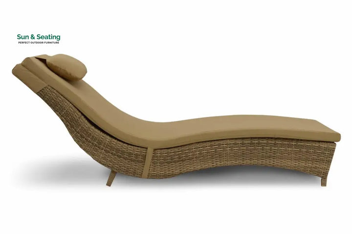 Ally Outdoor Swimming Poolside Lounger (Brown) Loungers