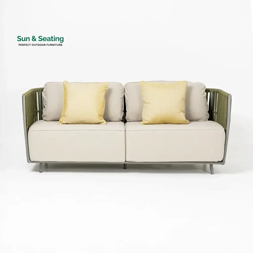 Alma All-Weather Rope 5 Seater Sofa Set With Glass Top Table Sofa Set