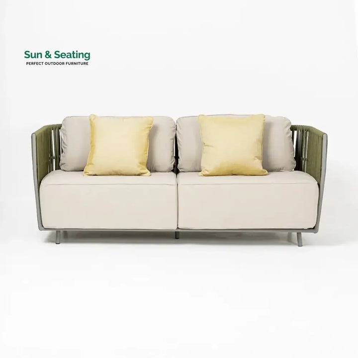 Alma All-Weather Rope 5 Seater Sofa Set With Glass Top Table Sofa Set
