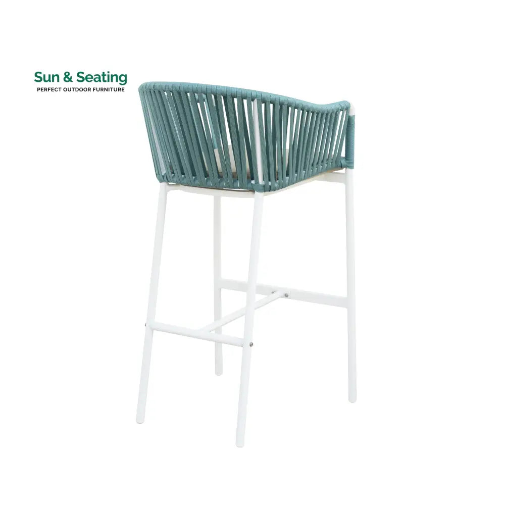Alp Outdoor Patio Bar Chair 2 Chair For Balcony Braided &amp; Rope Bar Sets