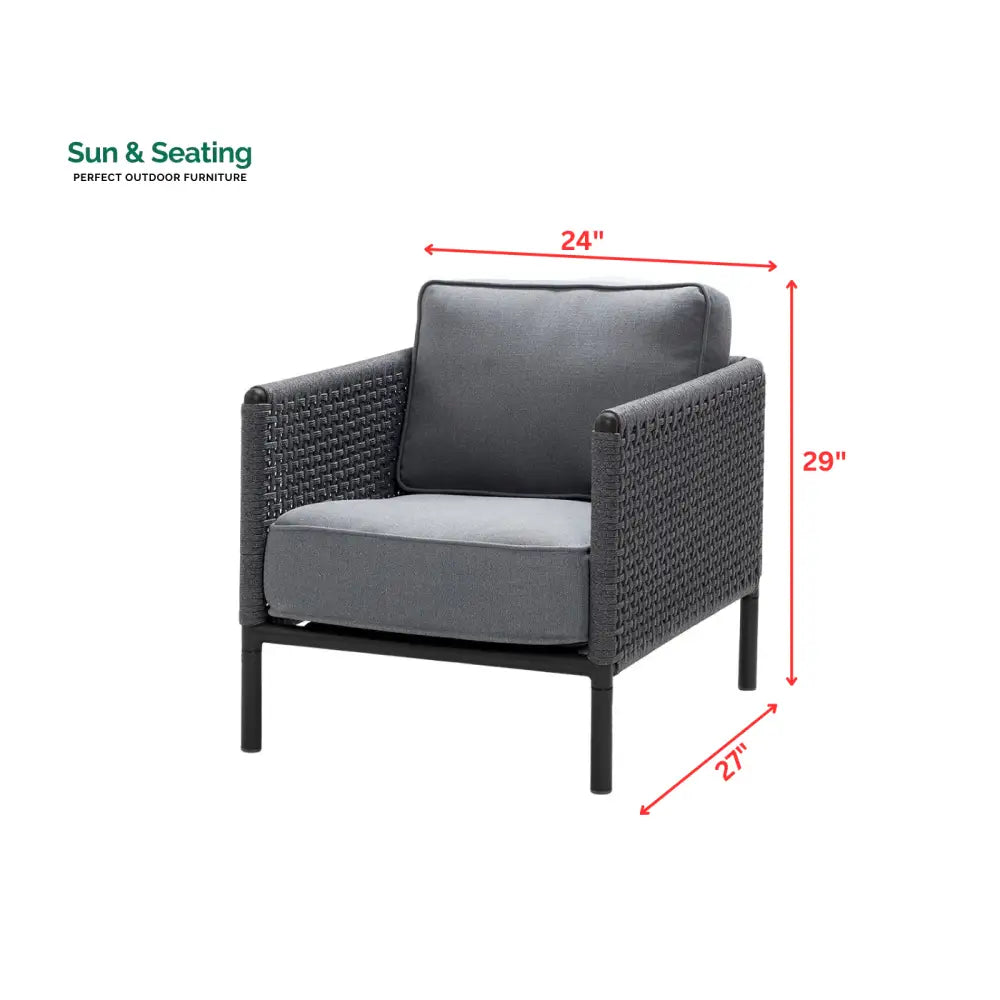 Alp Outdoor Sofa Set 2 Single seater (Grey) Braided &amp; Rope Sofa Sets