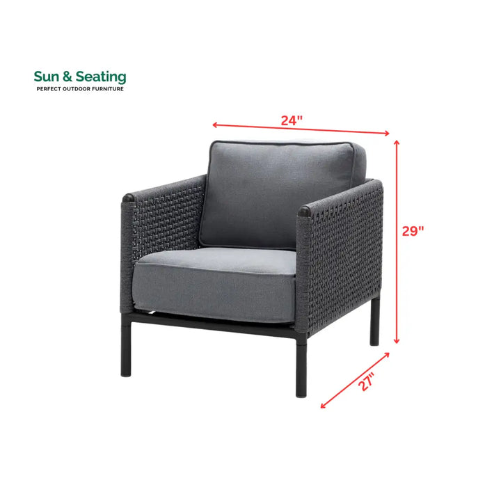 Alp Outdoor Sofa Set 2 Single seater (Grey) Braided &amp; Rope Sofa Sets