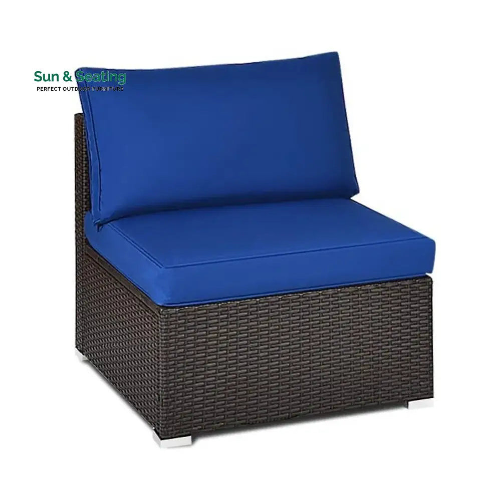 Ama 2-Piece Outdoor Wicker Armless Sofa Sofa Set