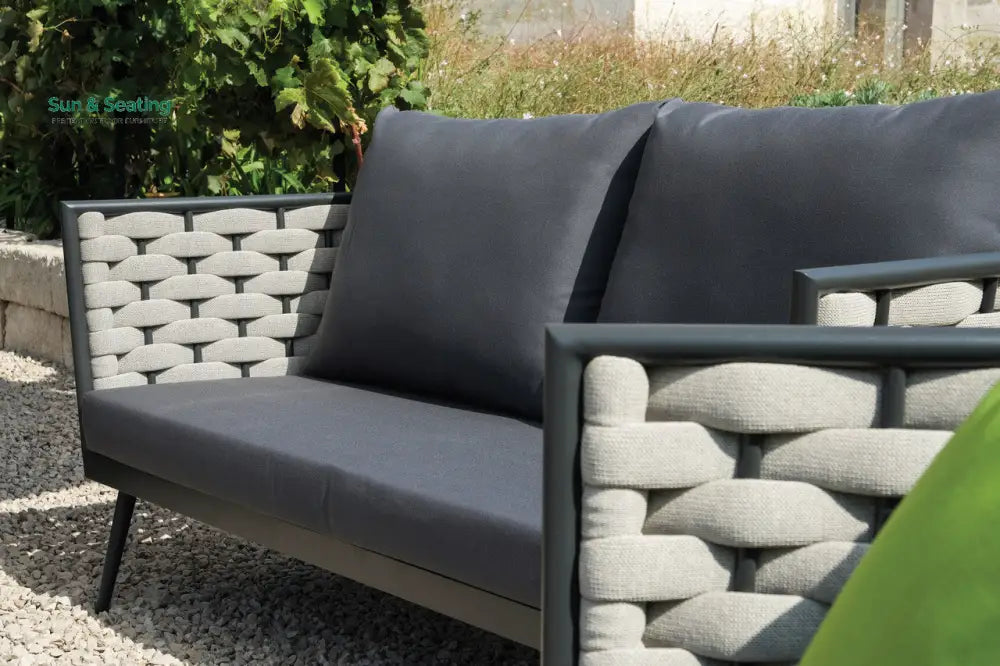 Amando Outdoor Sofa Set 3 Seater 2 Single seater and 1 Center Table Braided & Rope Sofa Sets