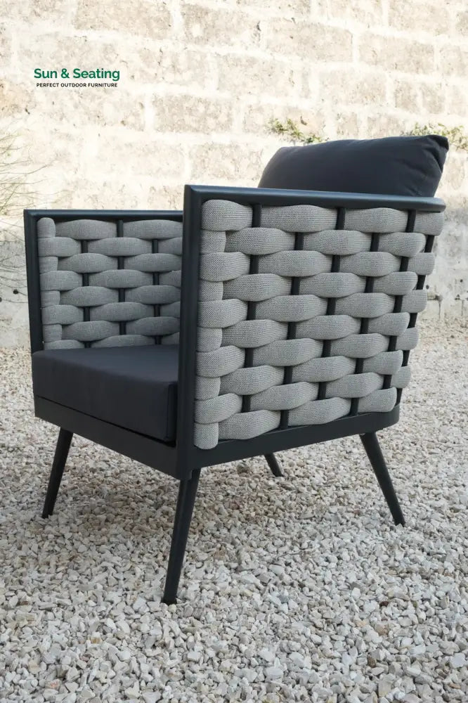 Amando Outdoor Sofa Set 3 Seater 2 Single seater and 1 Center Table Braided &amp; Rope Sofa Sets