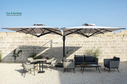 Amando Outdoor Sofa Set 3 Seater 2 Single seater and 1 Center Table Braided & Rope Sofa Sets