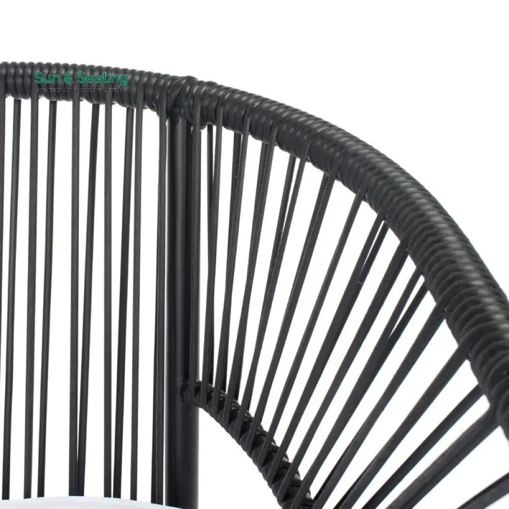 Amedea Outdoor Sofa Set 2 Seater 2 Single seater and 1 Center Table (Black + White) Sofa Sets