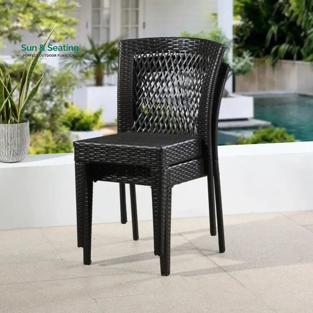 Aminata Outdoor Rattan Wicker Patio Dining Chairs Dinning Chairs