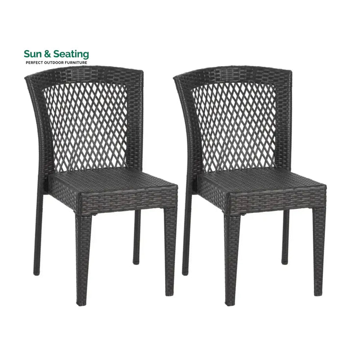 Aminata Outdoor Rattan Wicker Patio Dining Chairs Dinning Chairs