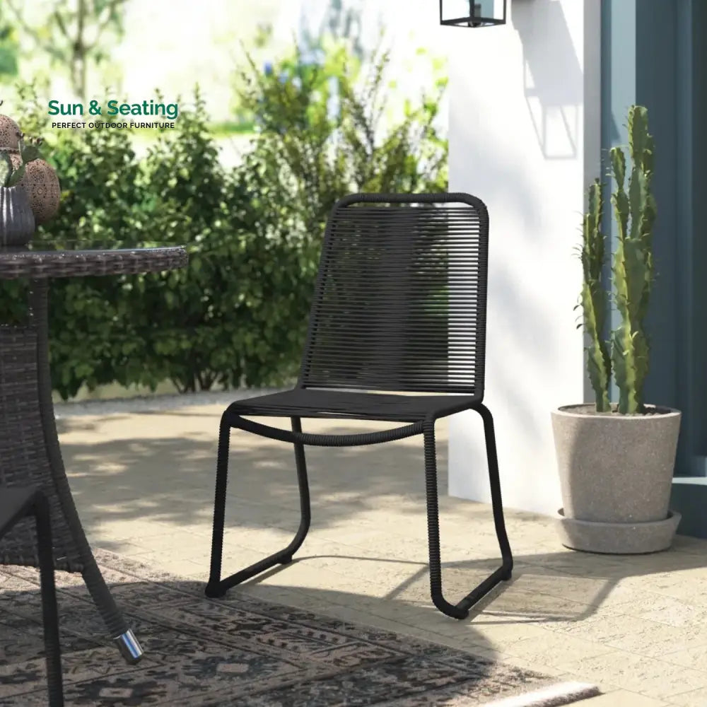 Amirah 2-Piece Outdoor Rope Patio Dining Chairs Dinning Chairs
