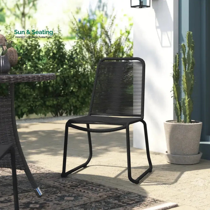Amirah 2-Piece Outdoor Rope Patio Dining Chairs Dinning Chairs