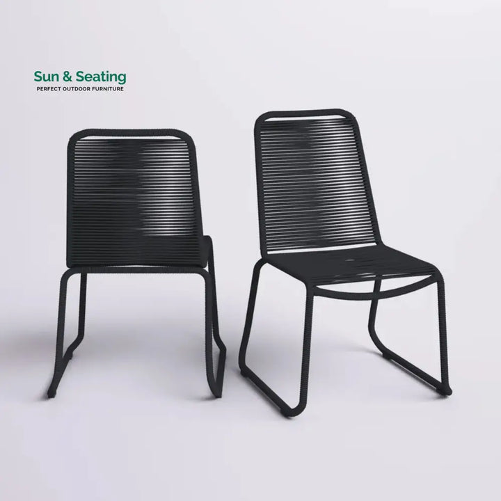 Amirah 2-Piece Outdoor Rope Patio Dining Chairs Dinning Chairs