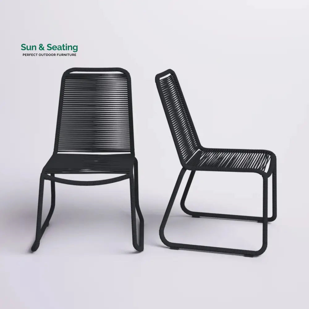 Amirah 2-Piece Outdoor Rope Patio Dining Chairs Dinning Chairs