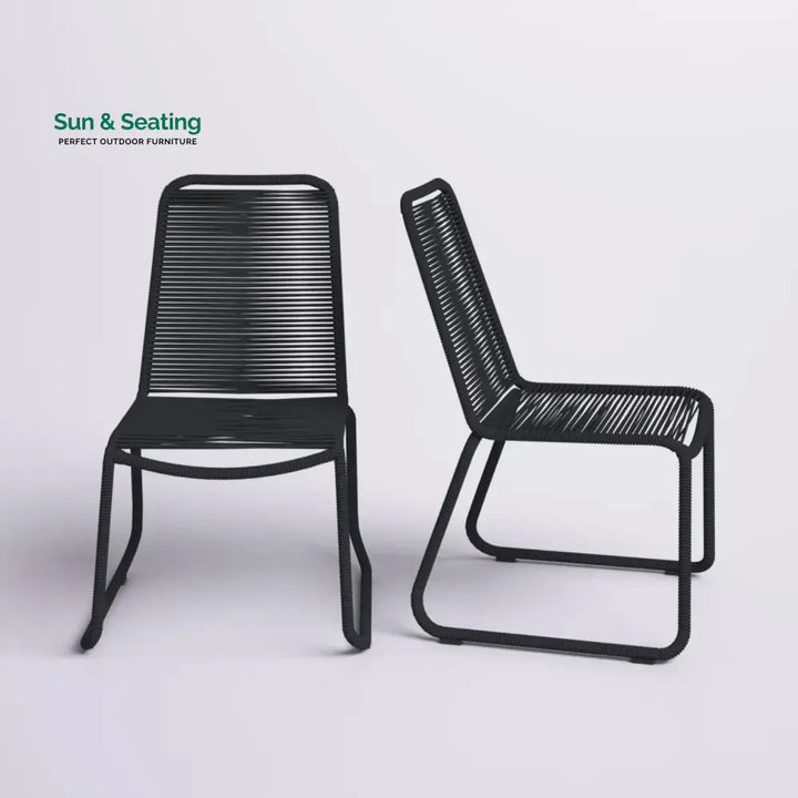 Amirah 2-Piece Outdoor Rope Patio Dining Chairs Dinning Chairs