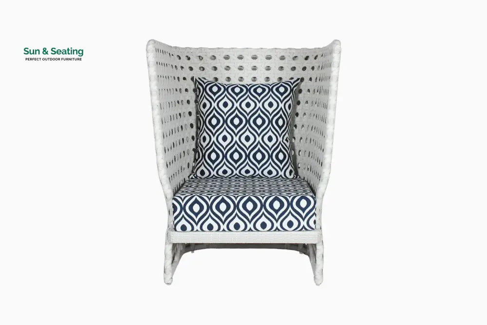 Amogh Outdoor Patio Seating Set 2 Chairs and 1 Table Set (White) Coffee Table Sets