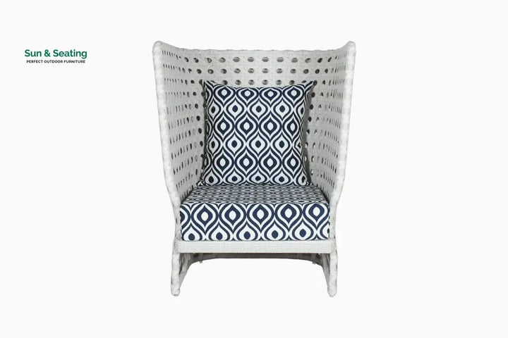 Amogh Outdoor Patio Seating Set 2 Chairs and 1 Table Set (White) Coffee Table Sets