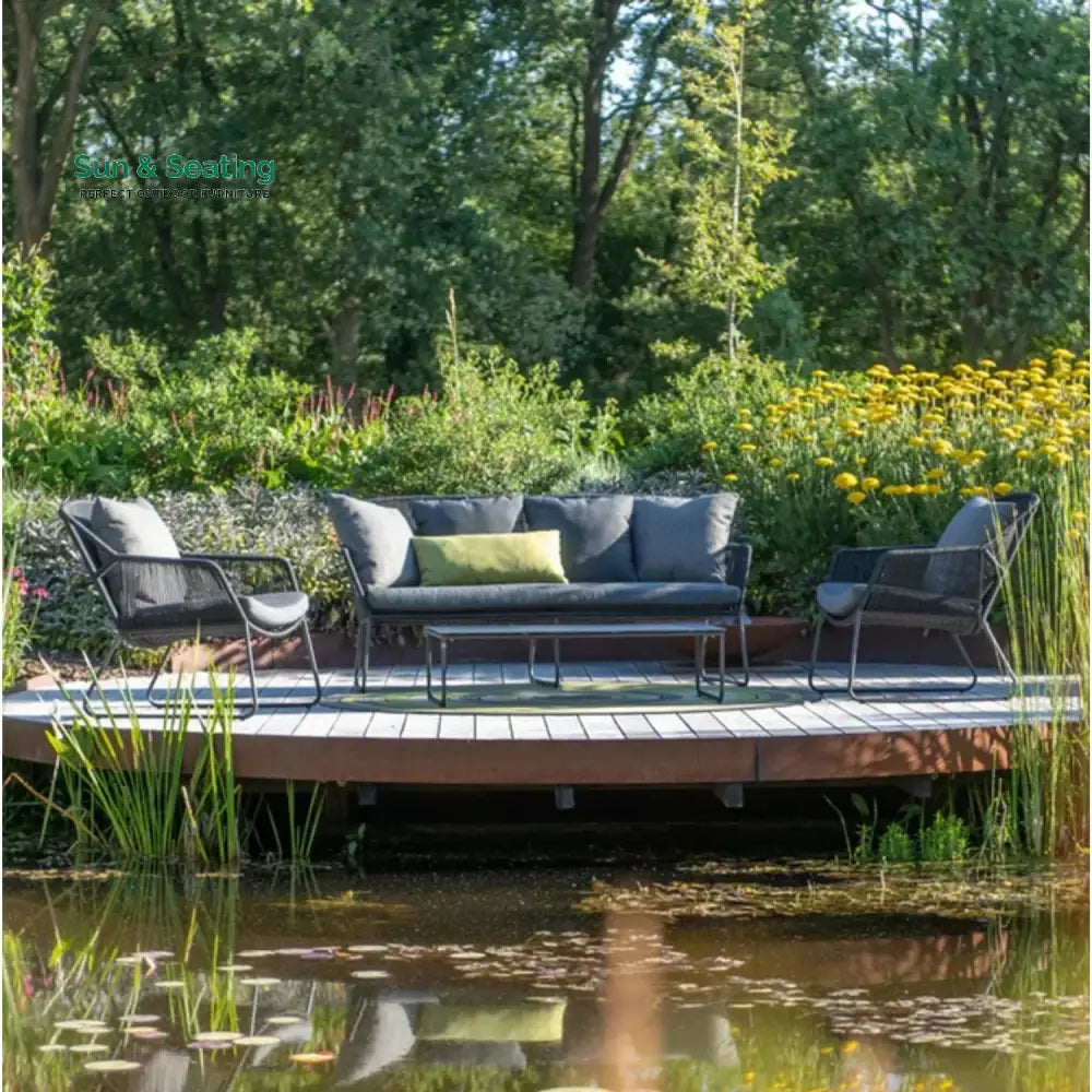Amoura 4 Piece Outdoor All-Weather Rope Sofa Set Sofa Set