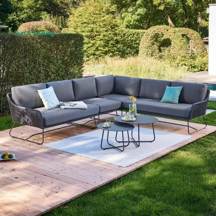 An Donatella 6-Seater L-Shape Outdoor Rope Sofa Set Sofa Set
