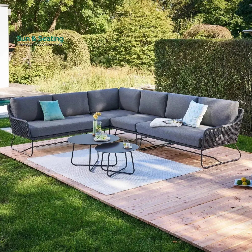 An Donatella 6-Seater L-Shape Outdoor Rope Sofa Set Sofa Set