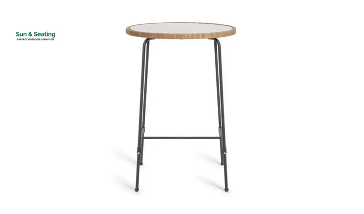 Andrew Outdoor Bar Sets 2 Chairs and 1 Table (Honey + Dark Grey) Bar Sets