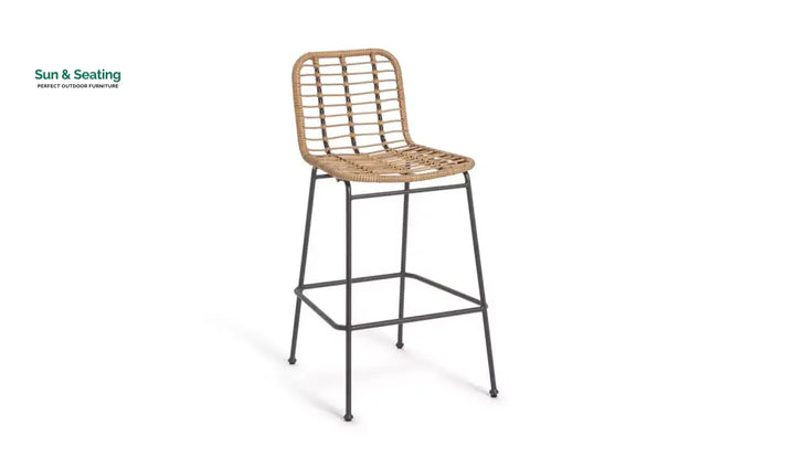 Andrew Outdoor Bar Sets 2 Chairs and 1 Table (Honey + Dark Grey) Bar Sets