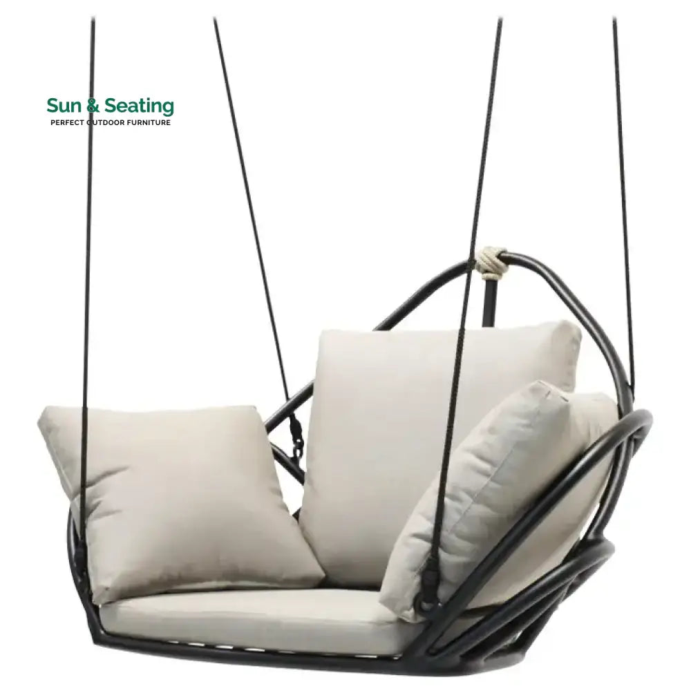 Angeline Single Seater Hanging Swing Without Stand For Balcony Garden Swing (Black) Swings