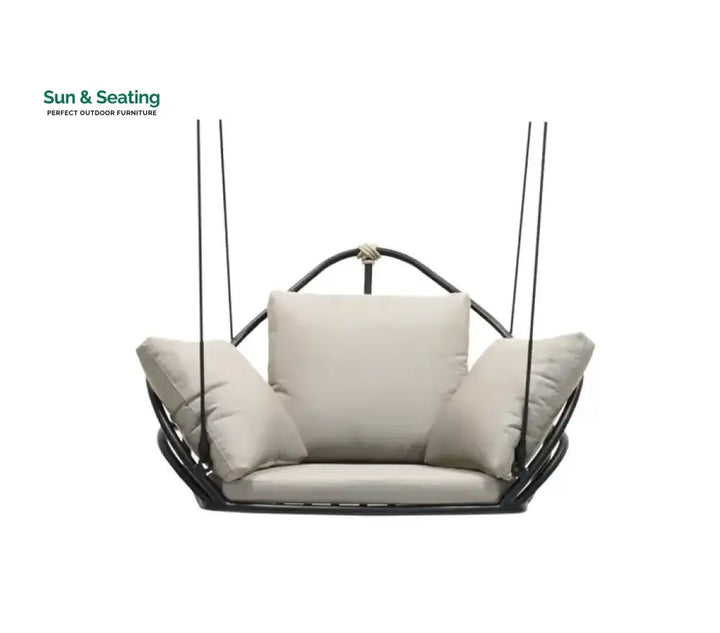 Angeline Single Seater Hanging Swing Without Stand For Balcony Garden Swing (Black) Swings