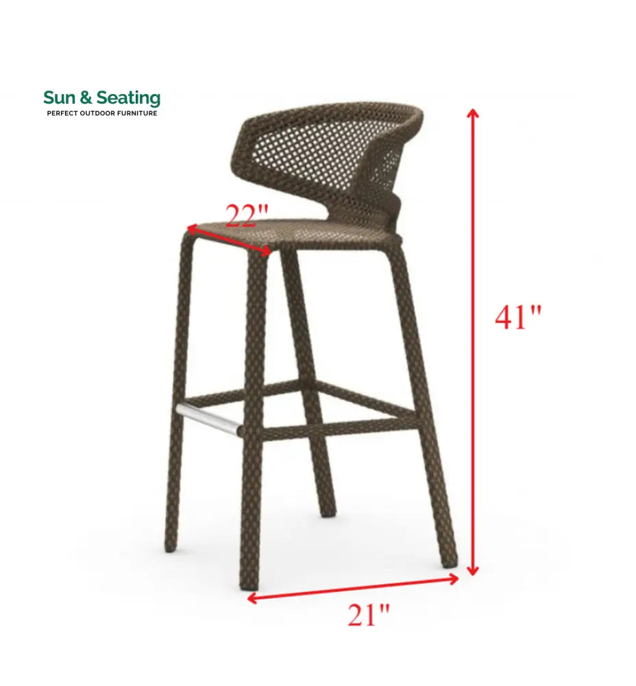 Angelo Outdoor Patio Bar Set 2 Chairs and 1 Table Set (Brown) Bar Sets