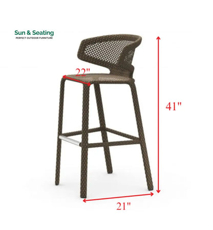 Angelo Outdoor Patio Bar Set 2 Chairs and 1 Table Set (Brown) Bar Sets