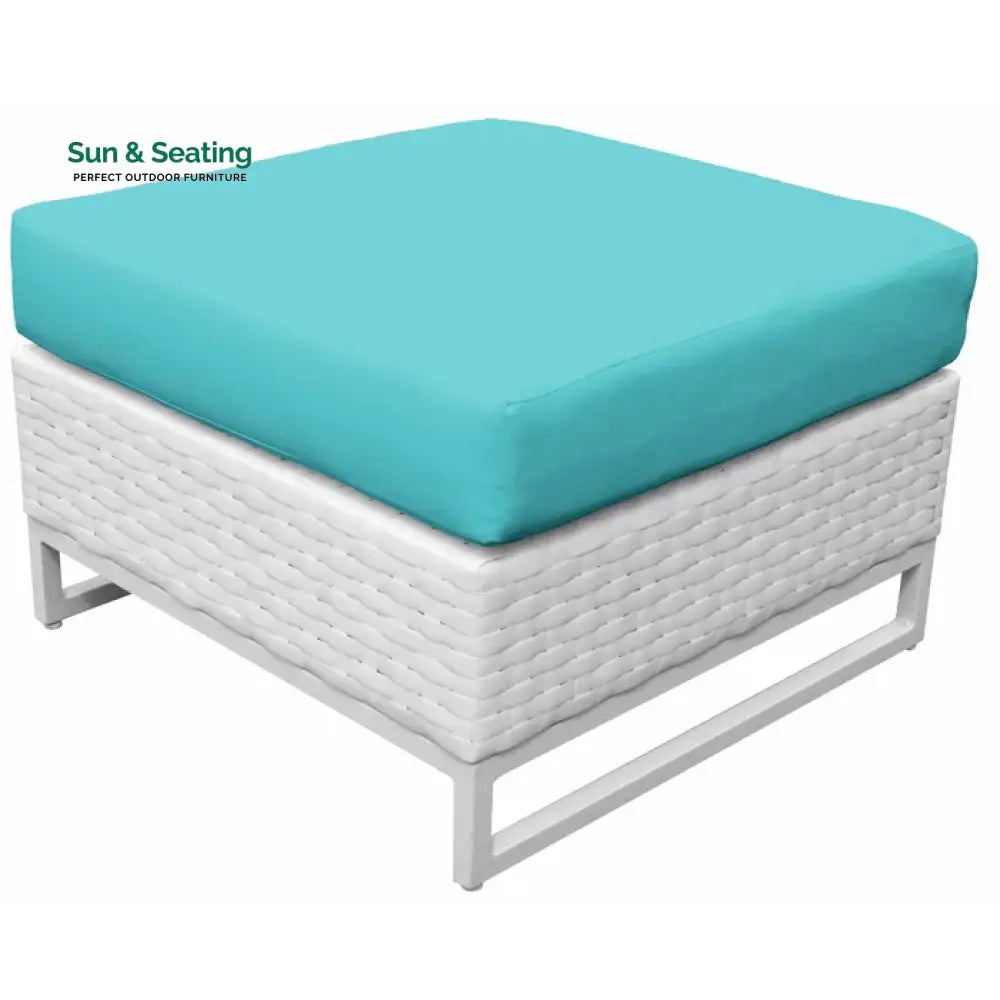 Angerona Outdoor Sofa Set 7 Seater 2 Single seater and 1 Center Table 1 Side Table With 2 Ottoman Set (White) Sofa Sets