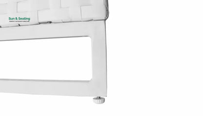 Angerona Outdoor Sofa Set 7 Seater 2 Single seater and 1 Center Table 1 Side Table With 2 Ottoman Set (White) Sofa Sets