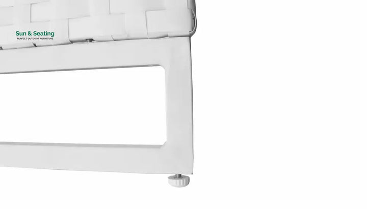 Angerona Outdoor Sofa Set 7 Seater 2 Single seater and 1 Center Table 1 Side Table With 2 Ottoman Set (White) Sofa Sets
