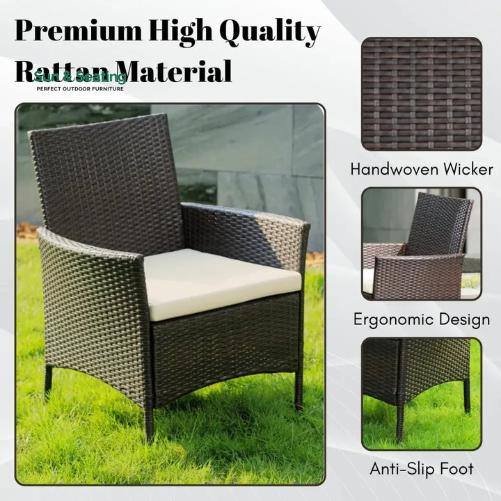Anisa 4-Piece Outdoor Rattan Wicker Patio Dining Chairs Dinning Chairs