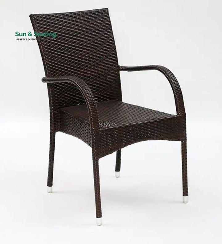 Anj Outdoor Patio Seating Set 4 Chairs and 1 Table Set (Dark Brown) Coffee Table Sets