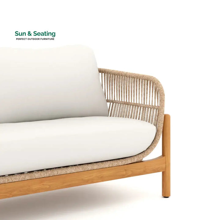 Apolo Outdoor Sofa Set 2 Seater 2 Single seater 1 Side table and 1 Center Table (Beige) Sofa Sets