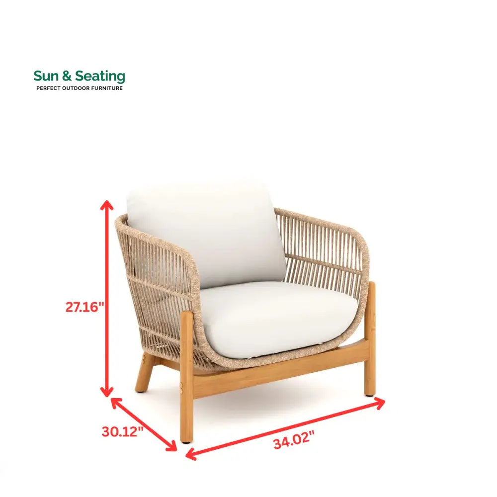 Apolo Outdoor Sofa Set 2 Seater 2 Single seater 1 Side table and 1 Center Table (Beige) Sofa Sets