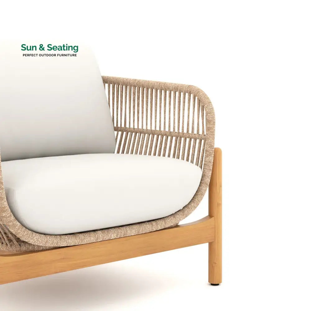 Apolo Outdoor Sofa Set 2 Seater 2 Single seater 1 Side table and 1 Center Table (Beige) Sofa Sets