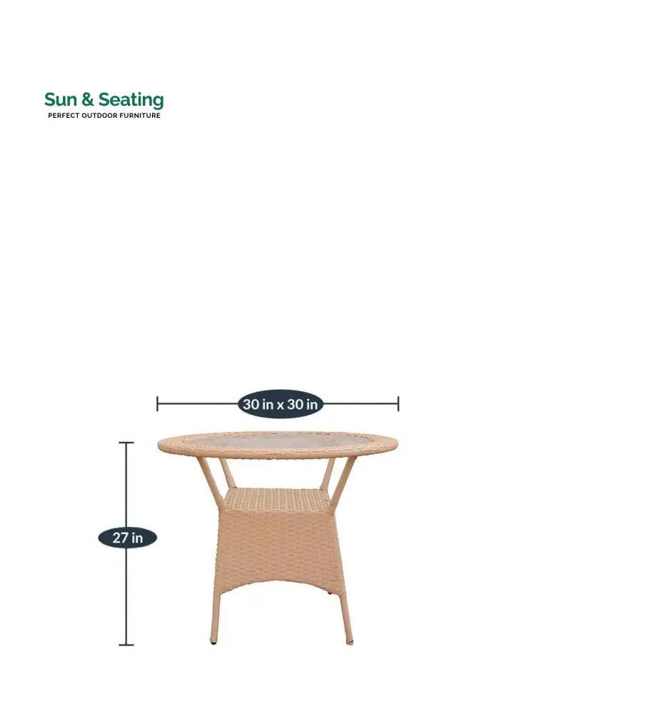 Appu Outdoor Patio Seating Set 2 Chairs and 1 Table Set Coffee Table Sets