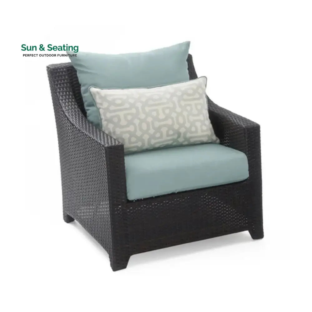 Araceli All Weather Outdoor Wicker Garden L-Shape Sectional Conversation Set Sofa Set