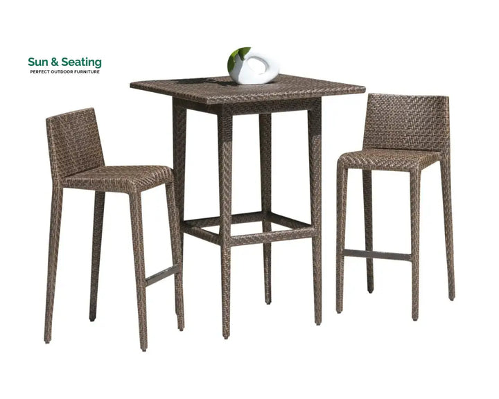 Arcuri Outdoor Patio Bar Sets 2 Chairs and 1 Table (Brown) Bar Sets