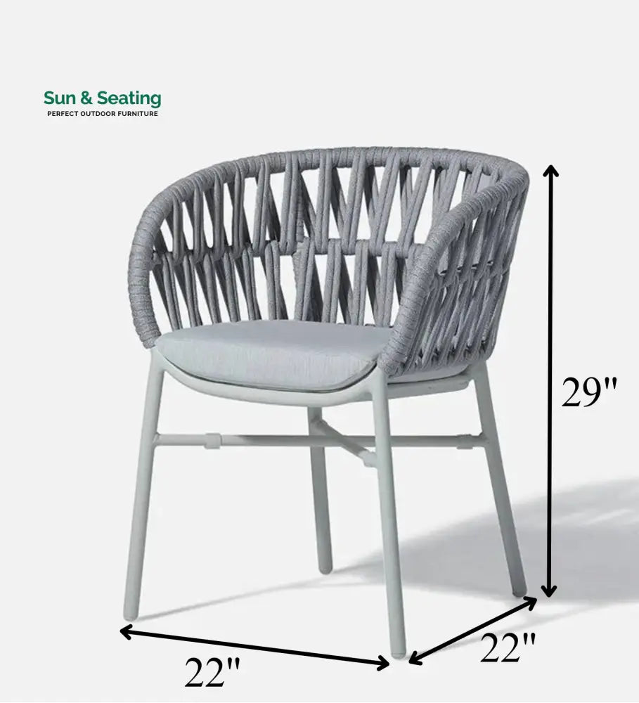 Arcuri Outdoor Patio Seating Set Chair Only Braided &amp; Rope Coffee Table Sets