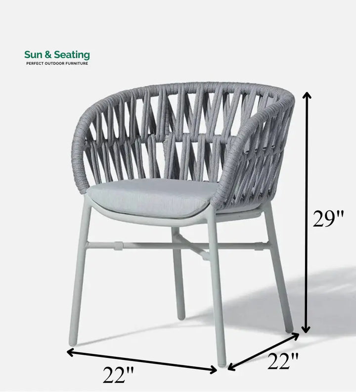 Arcuri Outdoor Patio Seating Set Chair Only Braided &amp; Rope Coffee Table Sets