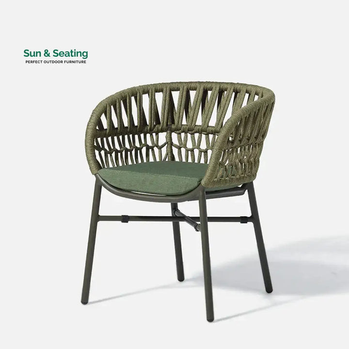 Arcuri Outdoor Patio Seating Set Chair Only Braided &amp; Rope Green Coffee Table Sets