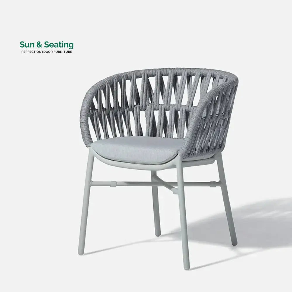 Arcuri Outdoor Patio Seating Set Chair Only Braided & Rope Silver Coffee Table Sets