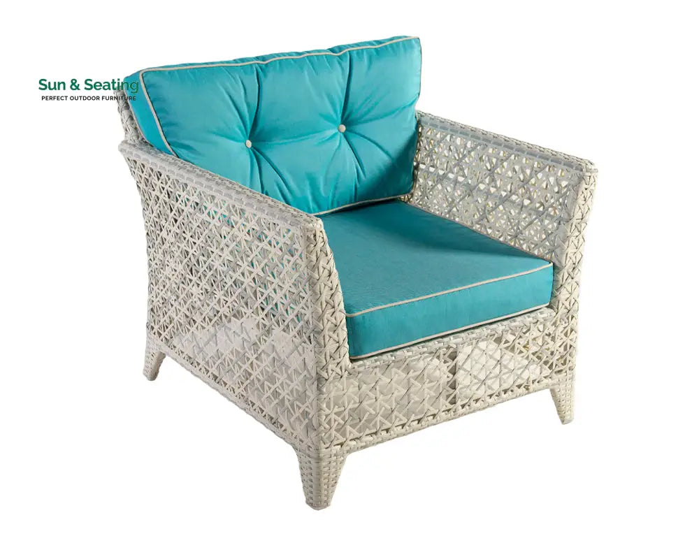 Arcuri Outdoor Sofa Set 2 Seater 2 Single seater and 1 Center Table (Pearl White) Sofa Sets