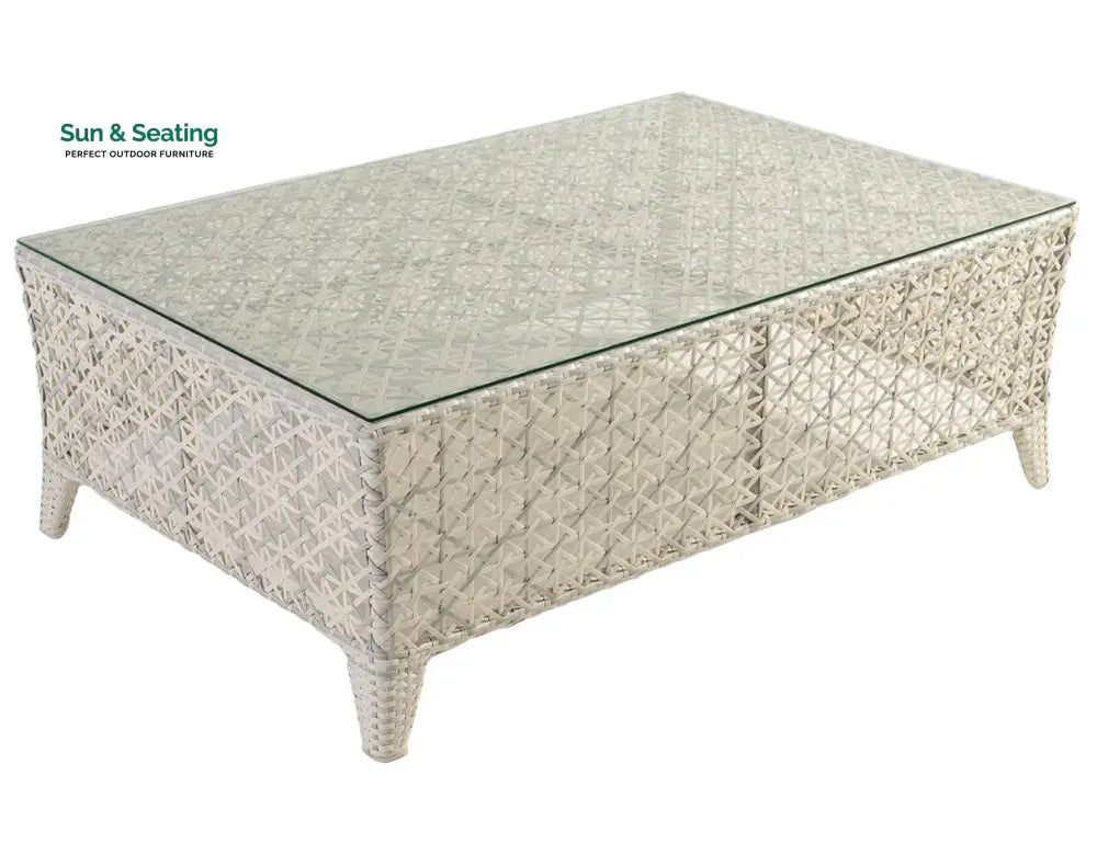 Arcuri Outdoor Sofa Set 2 Seater 2 Single seater and 1 Center Table (Pearl White) Sofa Sets