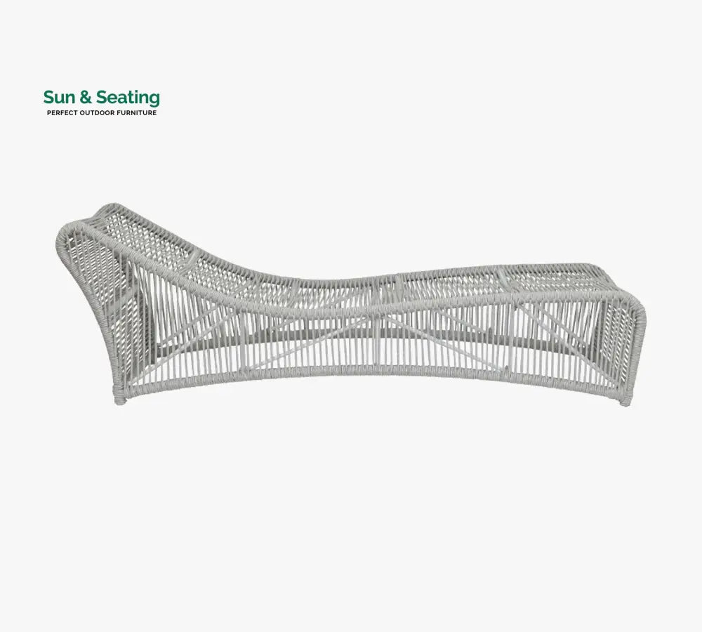 Arcuri Outdoor Swimming Poolside Lounger Braided &amp; Rope Loungers