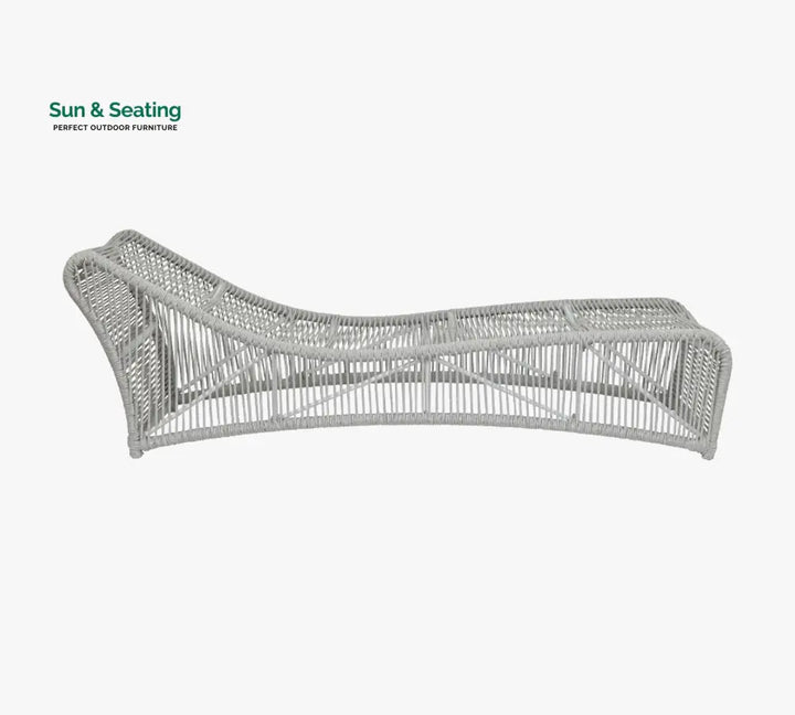 Arcuri Outdoor Swimming Poolside Lounger Braided &amp; Rope Loungers