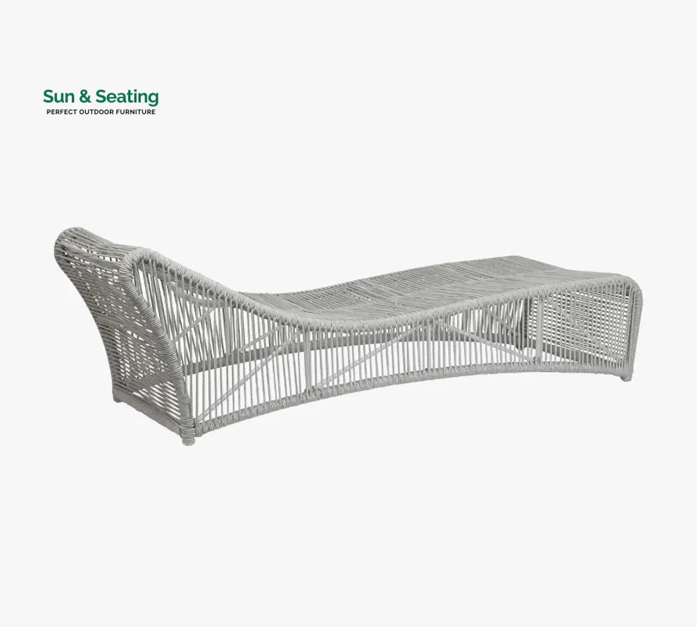 Arcuri Outdoor Swimming Poolside Lounger Braided &amp; Rope Loungers