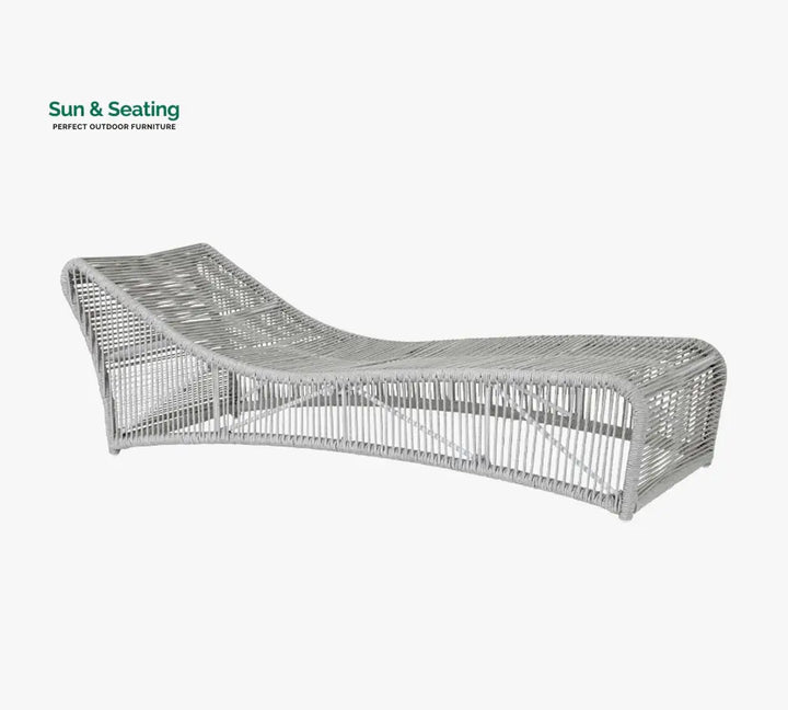Arcuri Outdoor Swimming Poolside Lounger Braided &amp; Rope Loungers